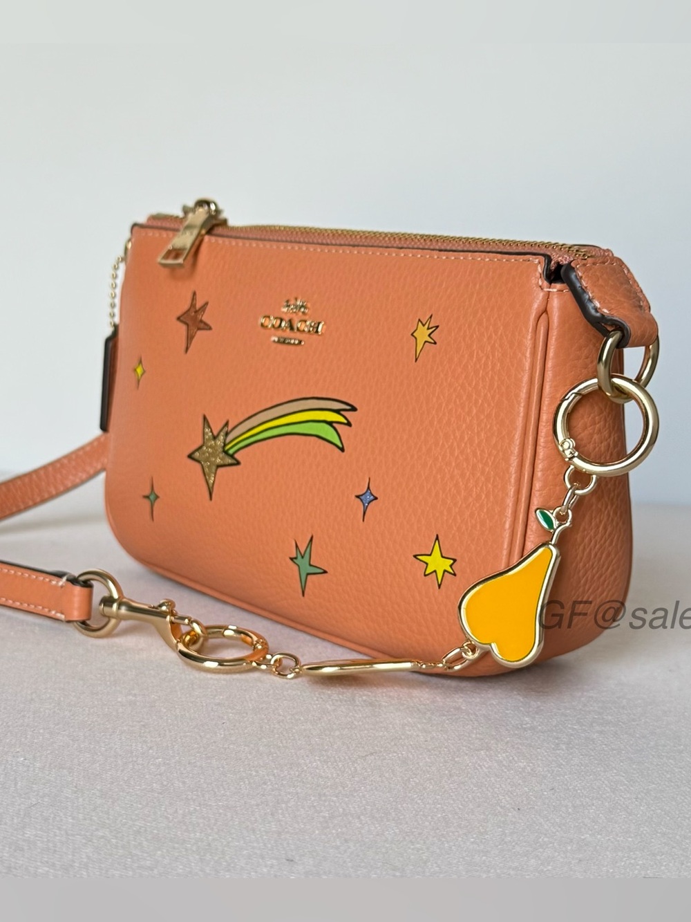 NWT Coach X Observed Nolita 19 Star Print Wristlet Small Bag + Chain Extender